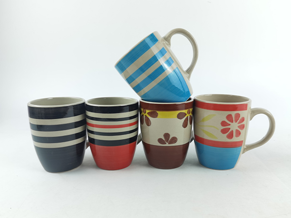 small capacity handpainted 10oz mugs for Africa market
