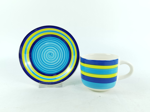 multifunction usage handpainted cup and saucer