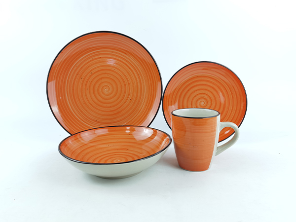 16pc dinner set handpainted microwave and dishwasher safe