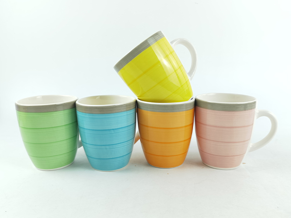 customized designs colorful handpainted mugs