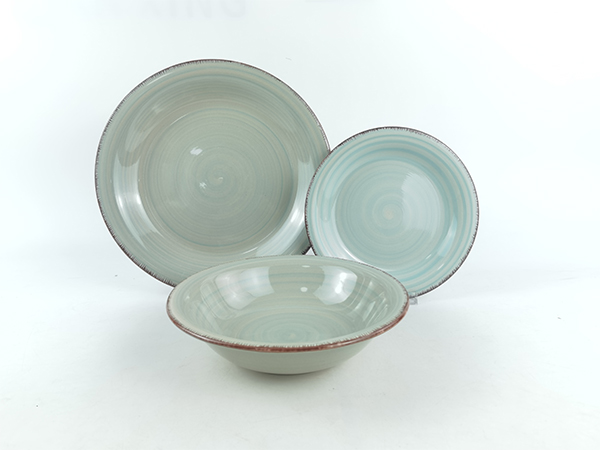 full painted with vintage rim dinnerware set