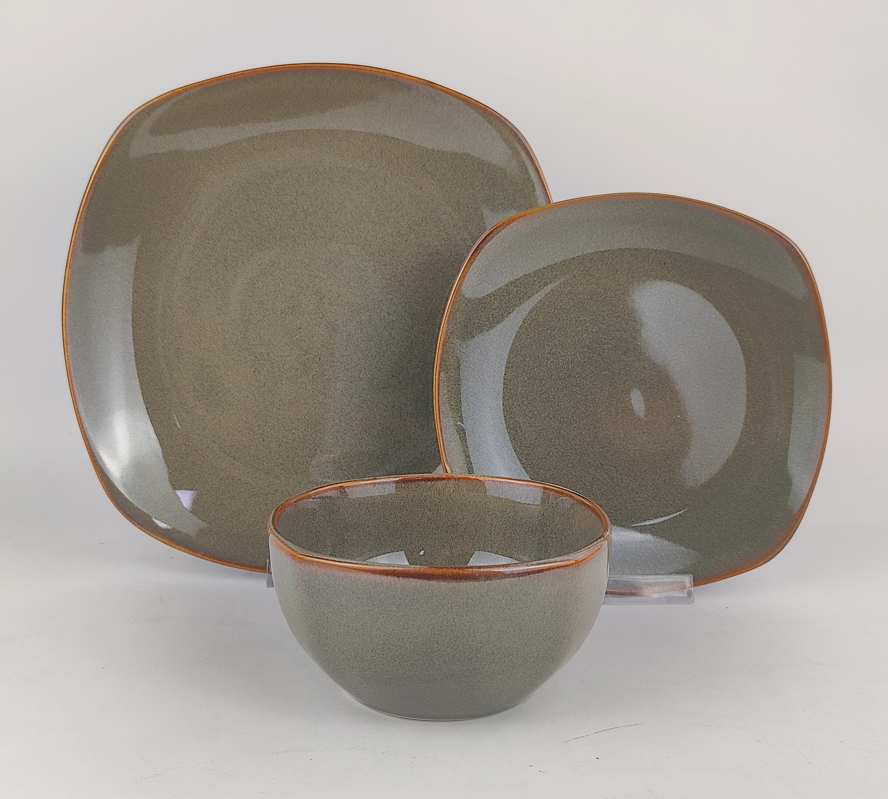 12PCS   STONEWARE   DINNER   SET
