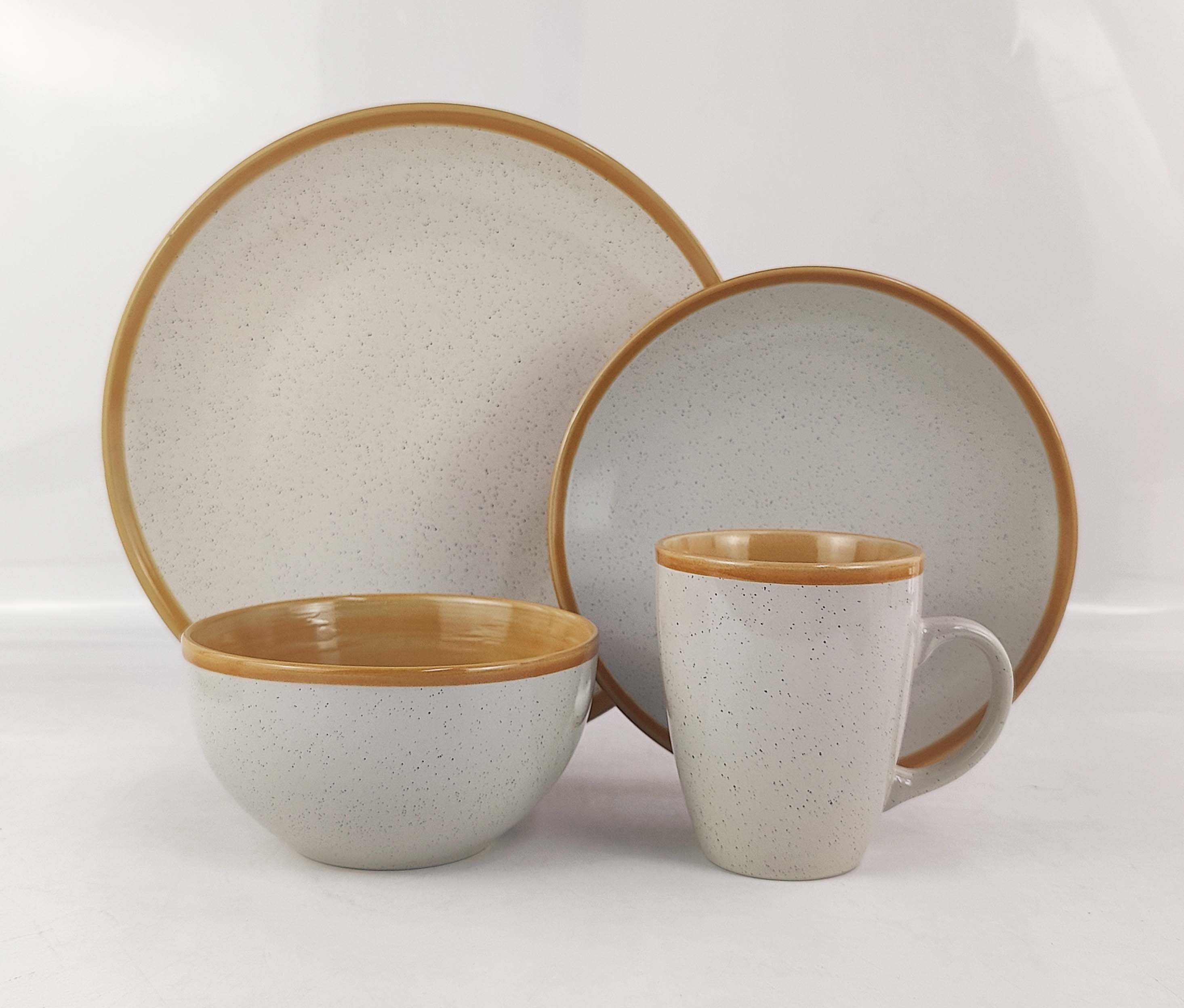 16PCS   STONEWARE   DINNER   SET