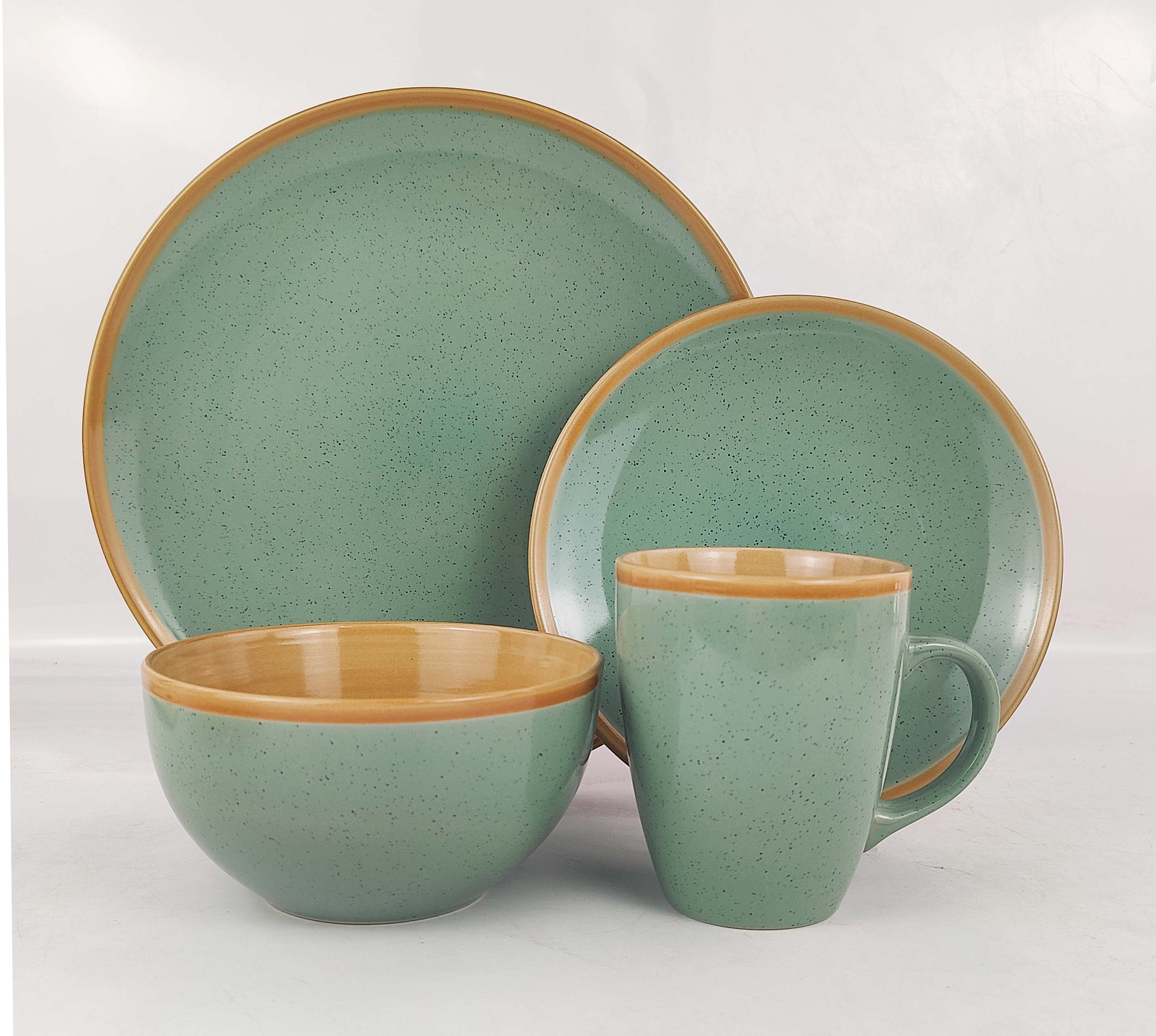 16PCS   STONEWARE   DINNER   SET