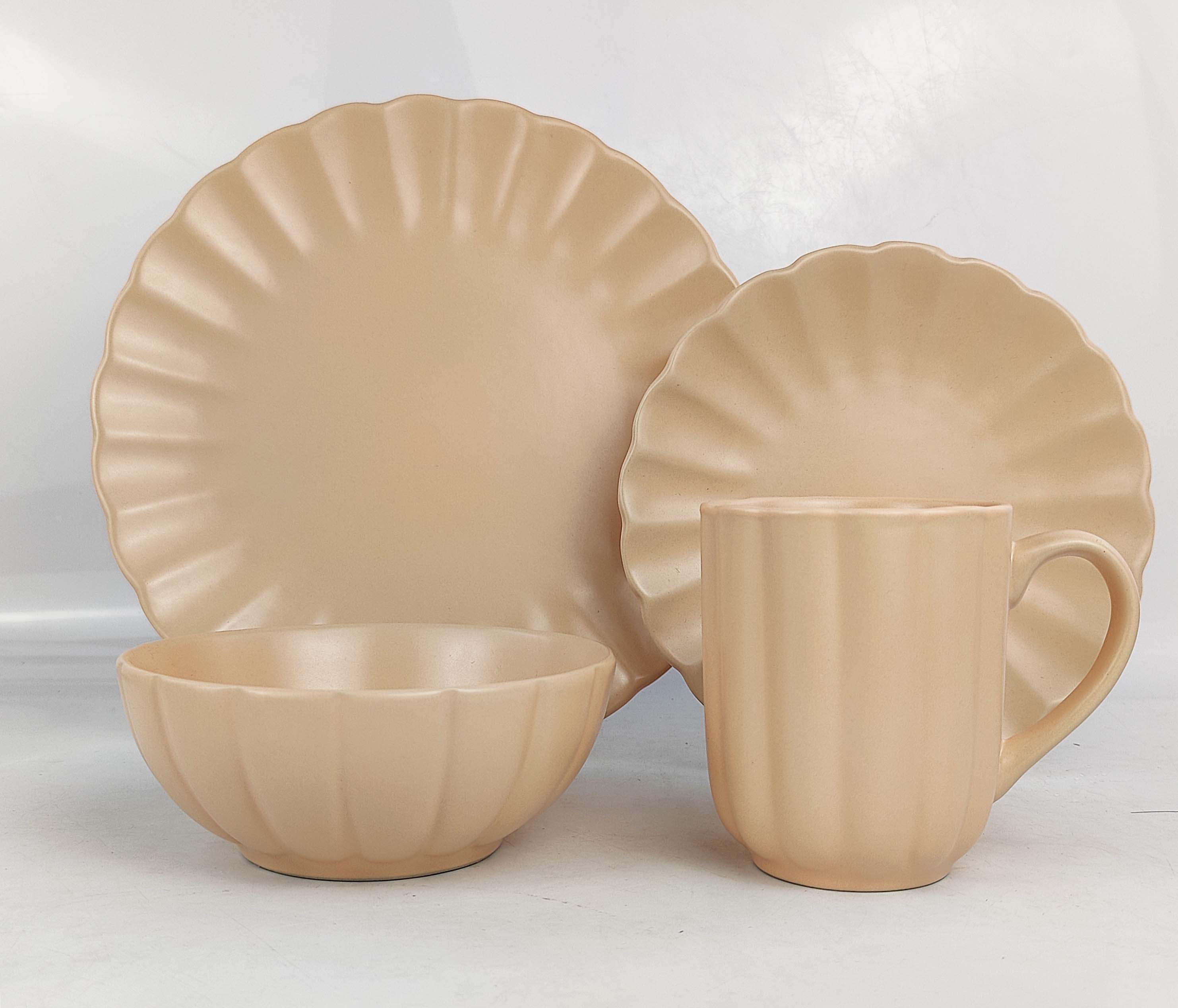 16PCS   STONEWARE   DINNER   SET
