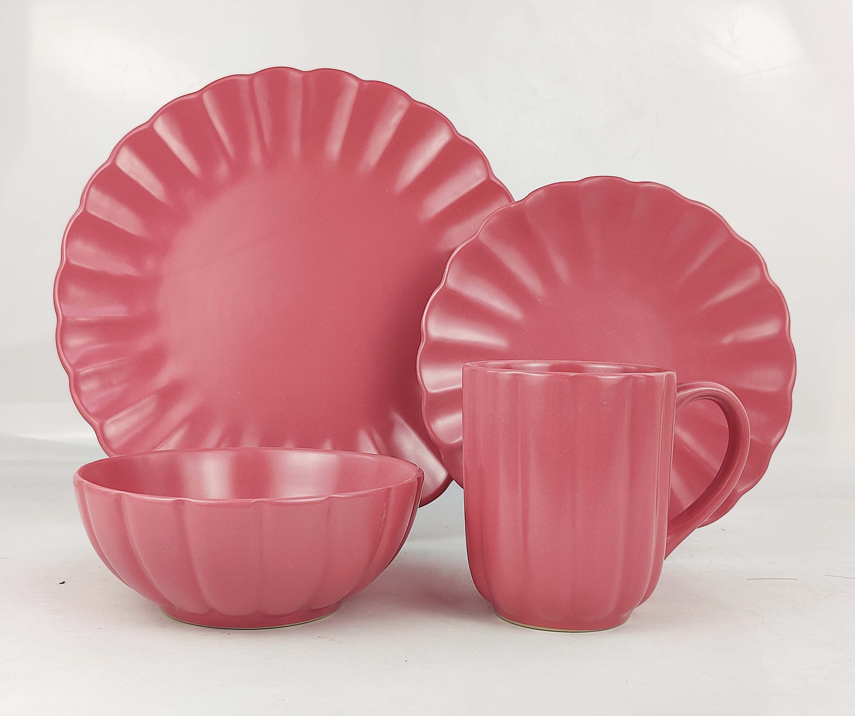 16PCS   STONEWARE   DINNER   SET