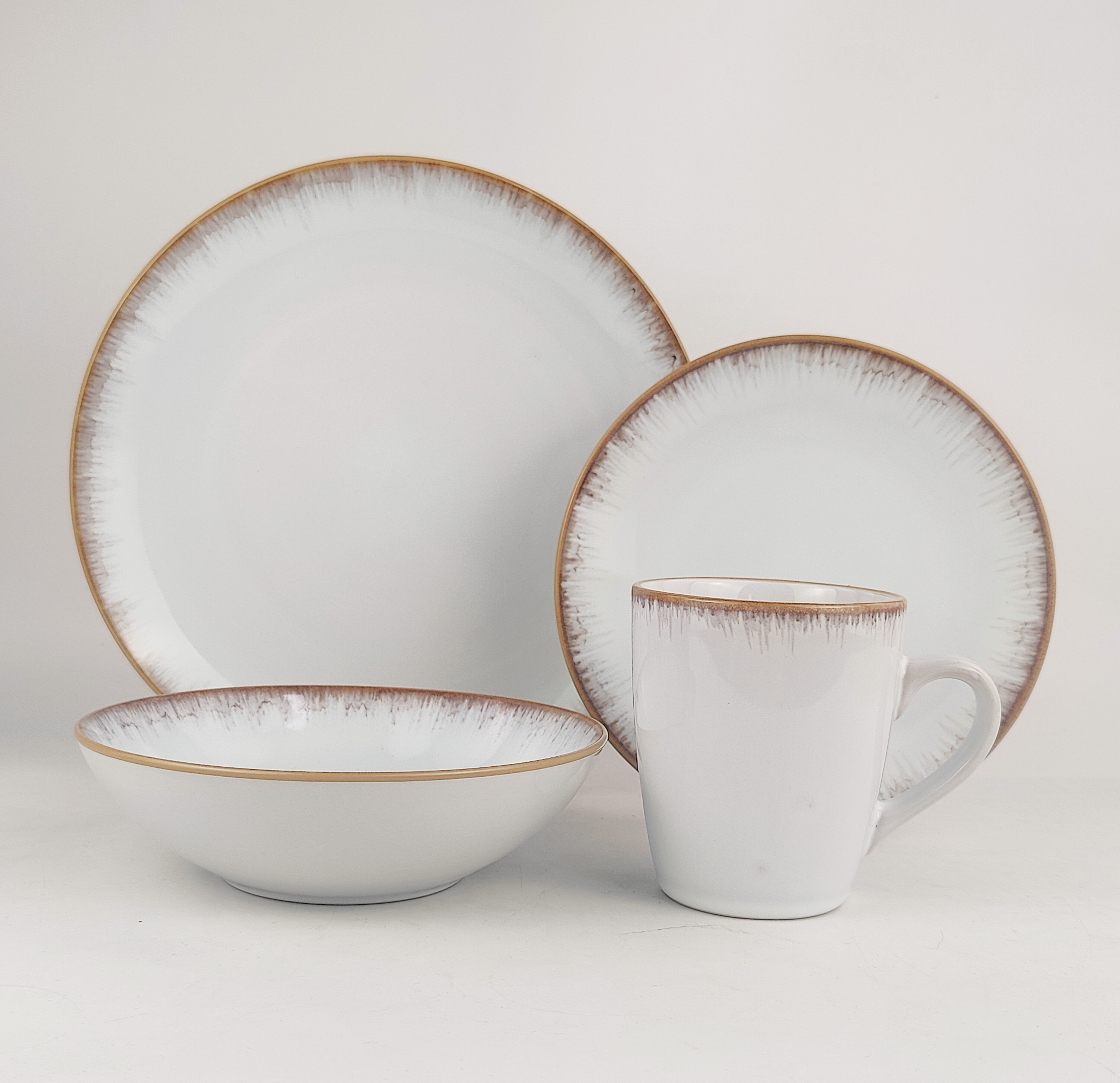 16PCS   STONEWARE   DINNER   SET