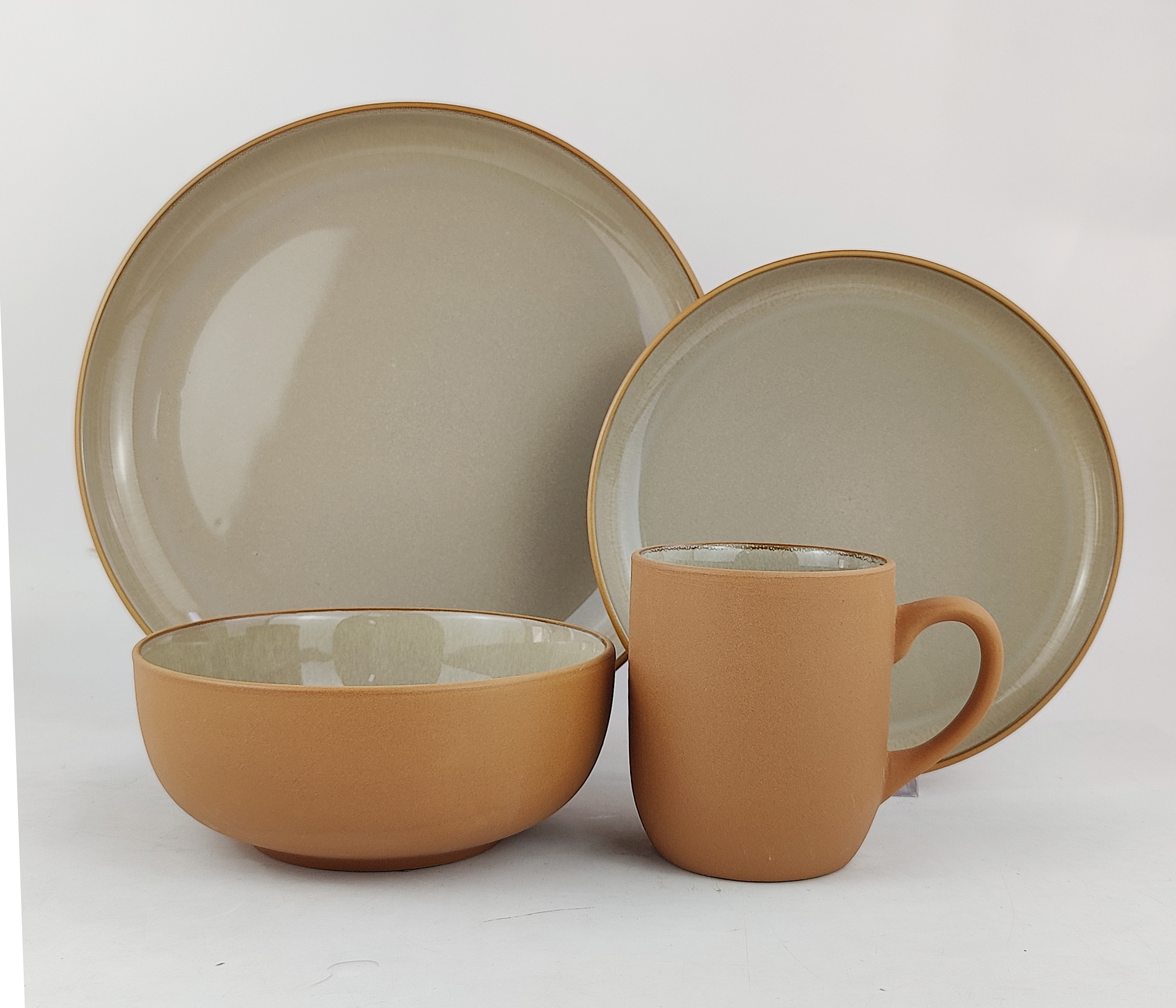 16PCS   STONEWARE   DINNER   SET