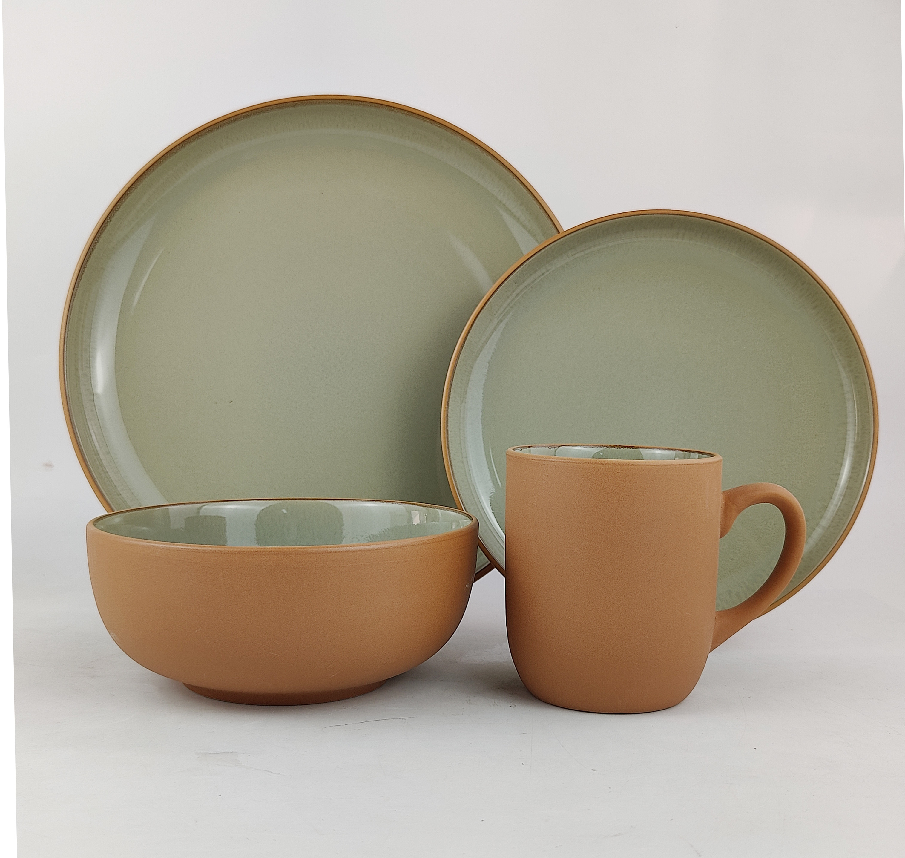 16PCS   STONEWARE   DINNER   SET