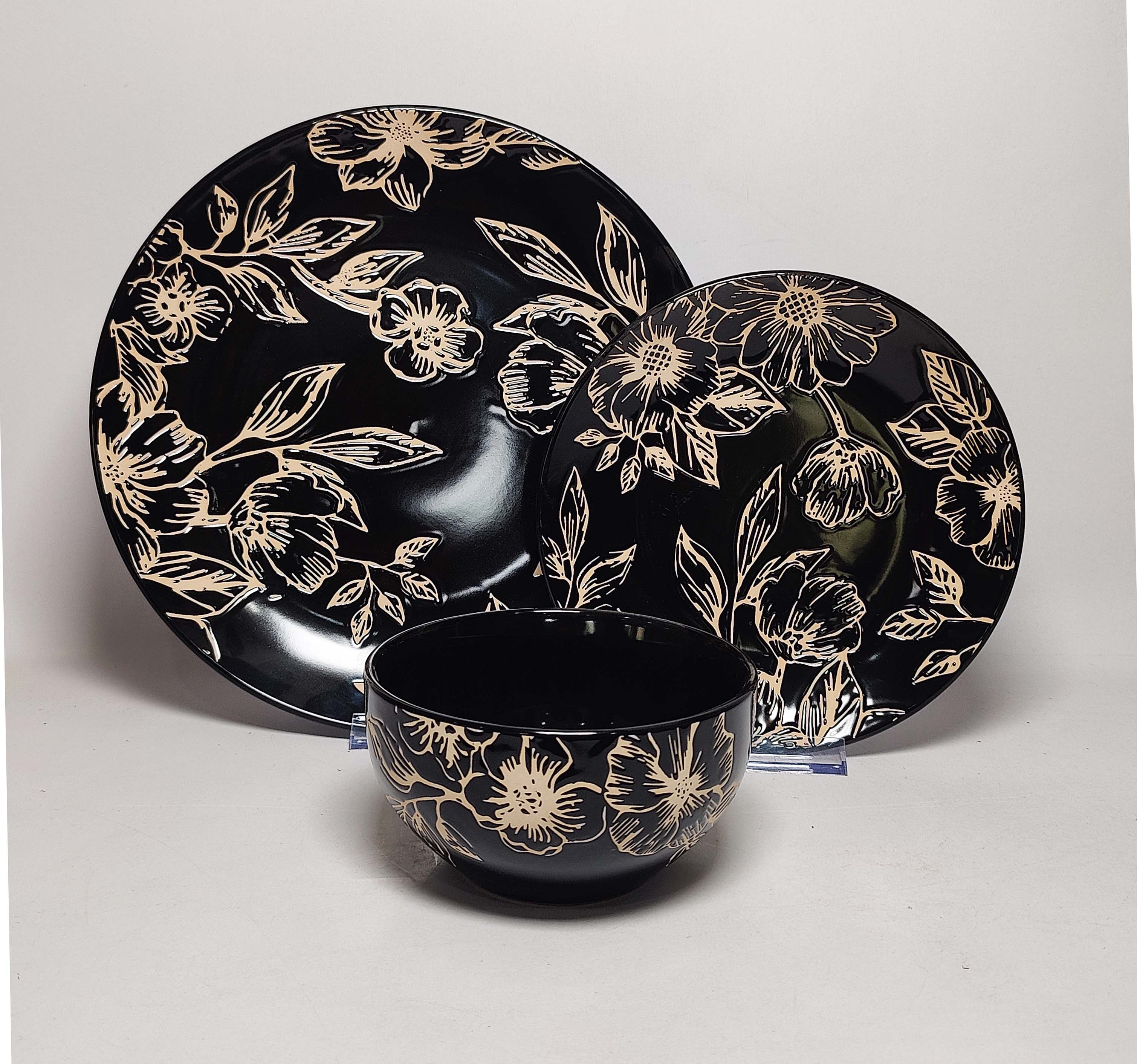 12PCS   STONEWARE   DINNER   SET