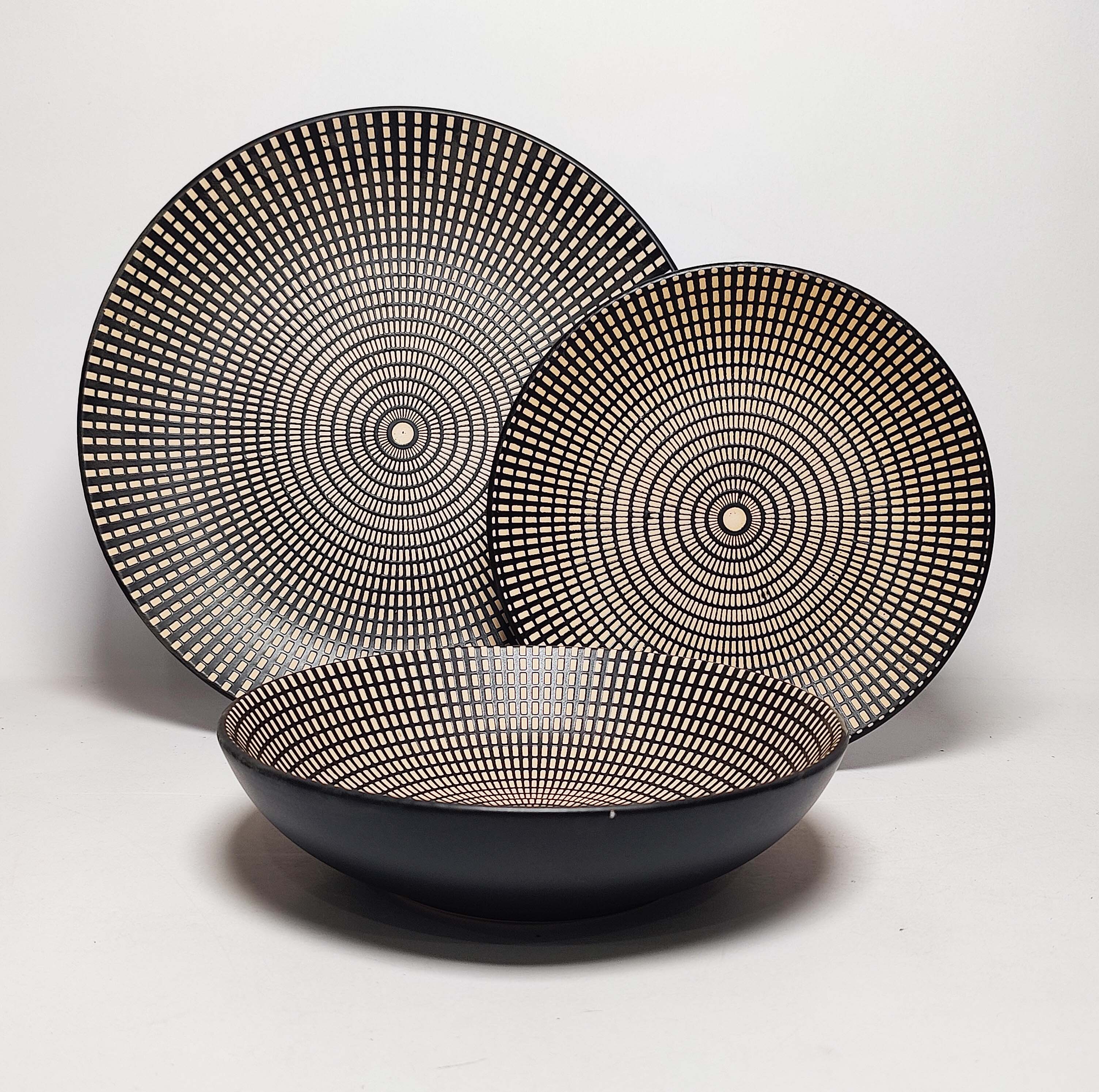 12PCS   STONEWARE   DINNER   SET