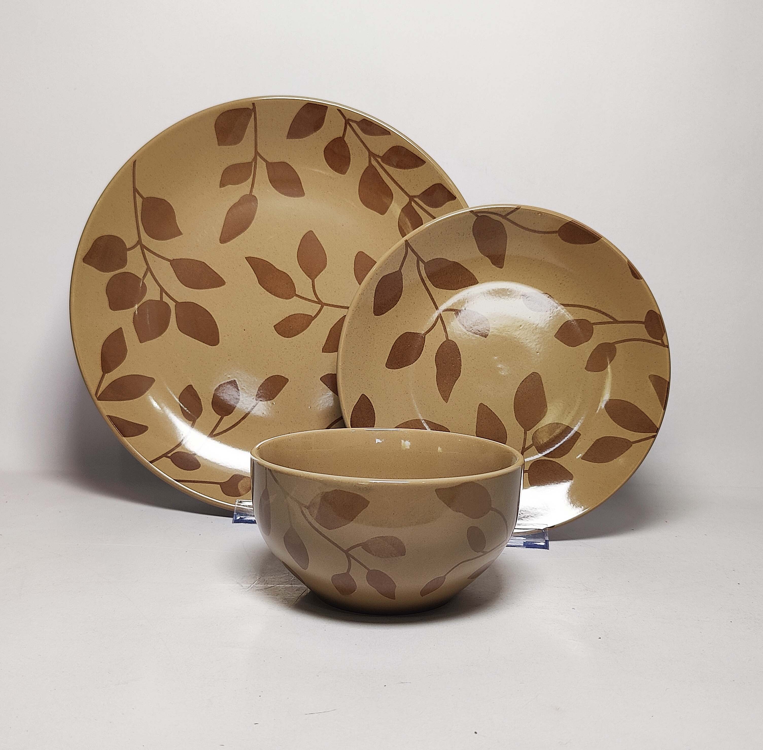 12PCS   STONEWARE   DINNER   SET