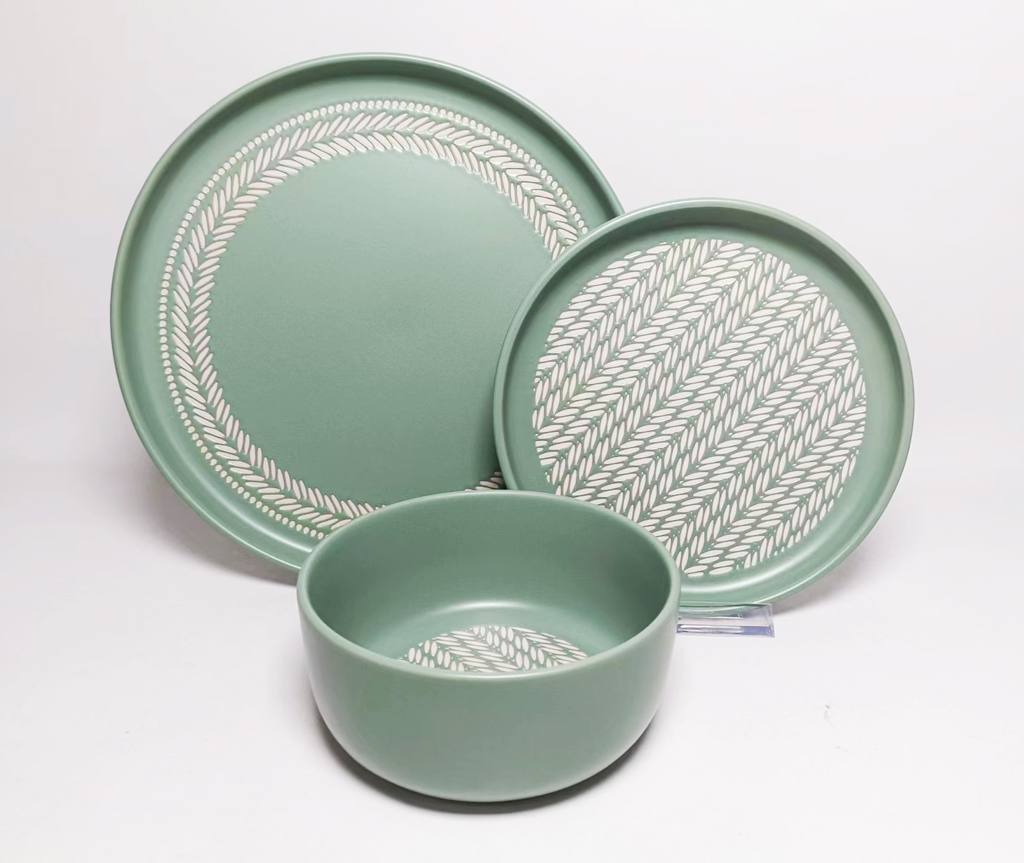 12PCS   STONEWARE   DINNER   SET