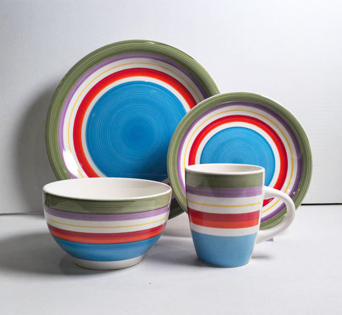 16PCS   STONEWARE   DINNER   SET