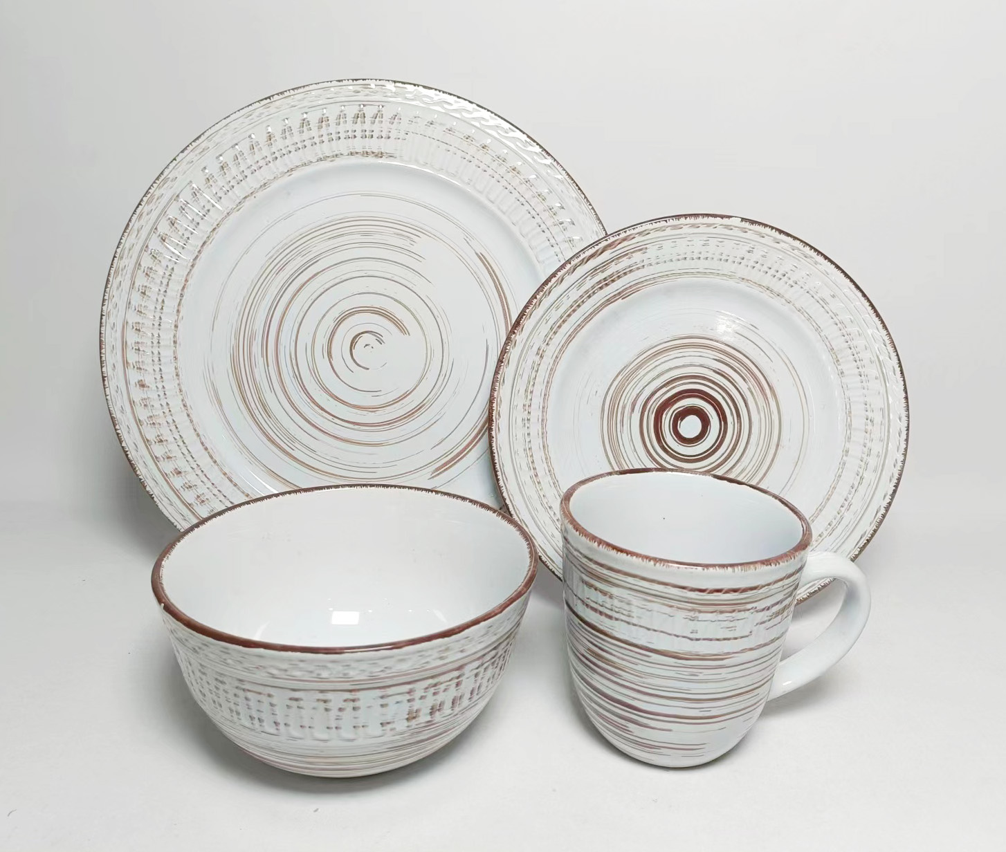 16PCS   STONEWARE   DINNER   SET