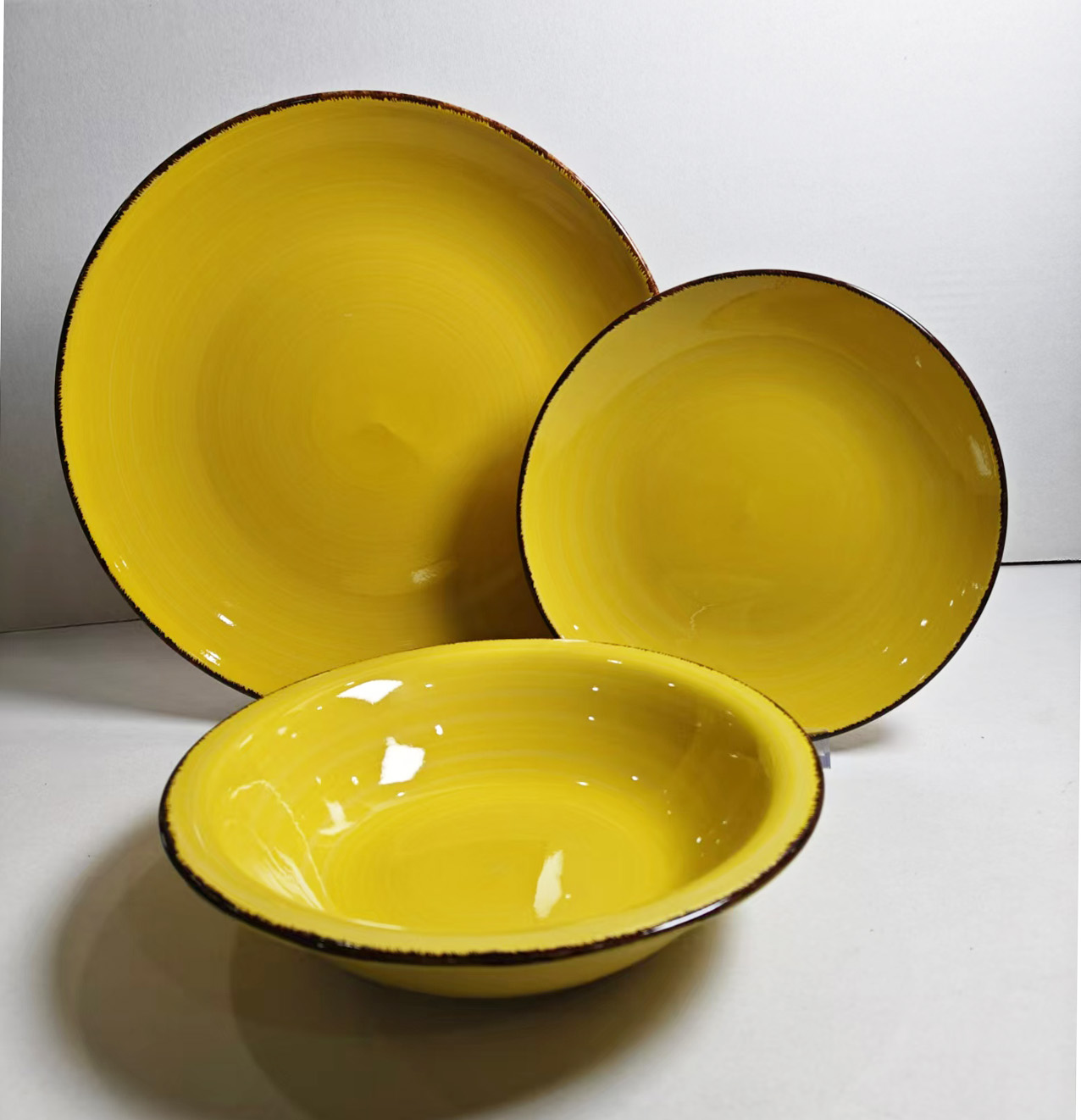 12PCS   STONEWARE   DINNER   SET