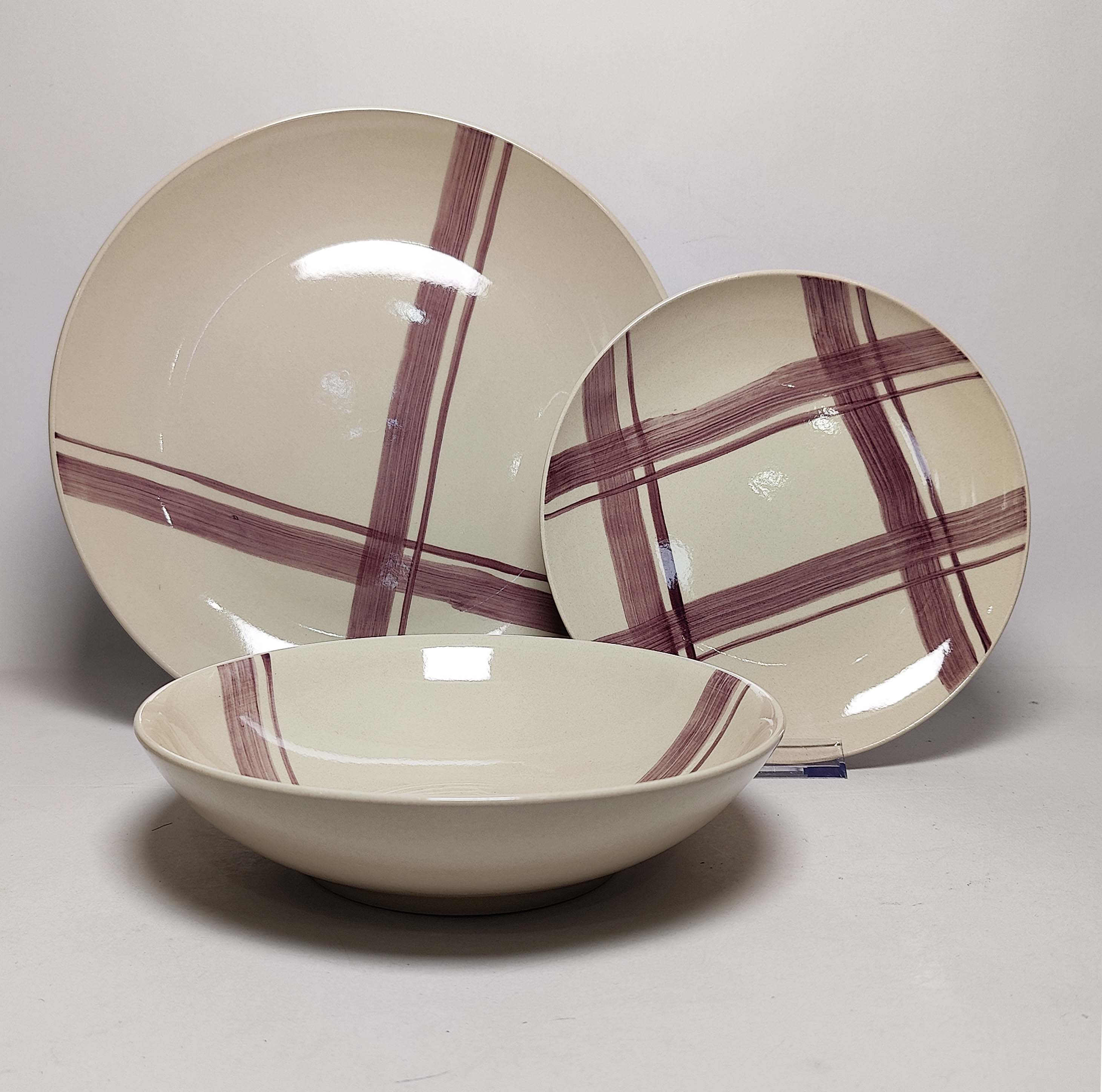 12PCS   STONEWARE   DINNER   SET