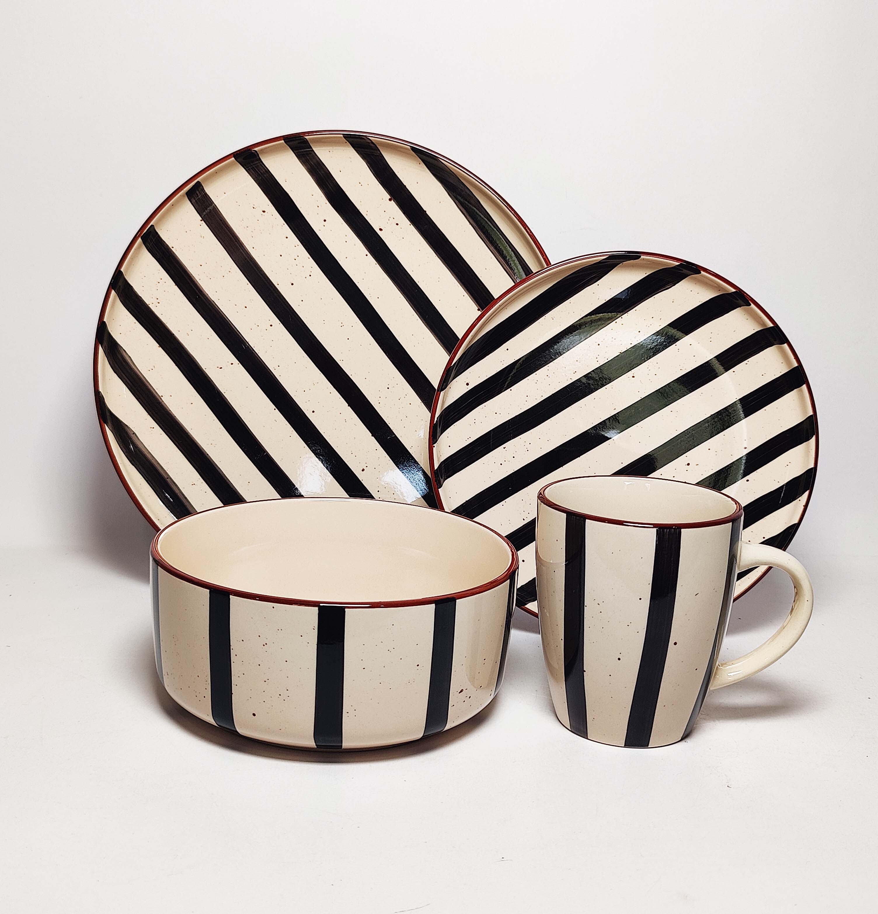 16PCS   STONEWARE   DINNER   SET