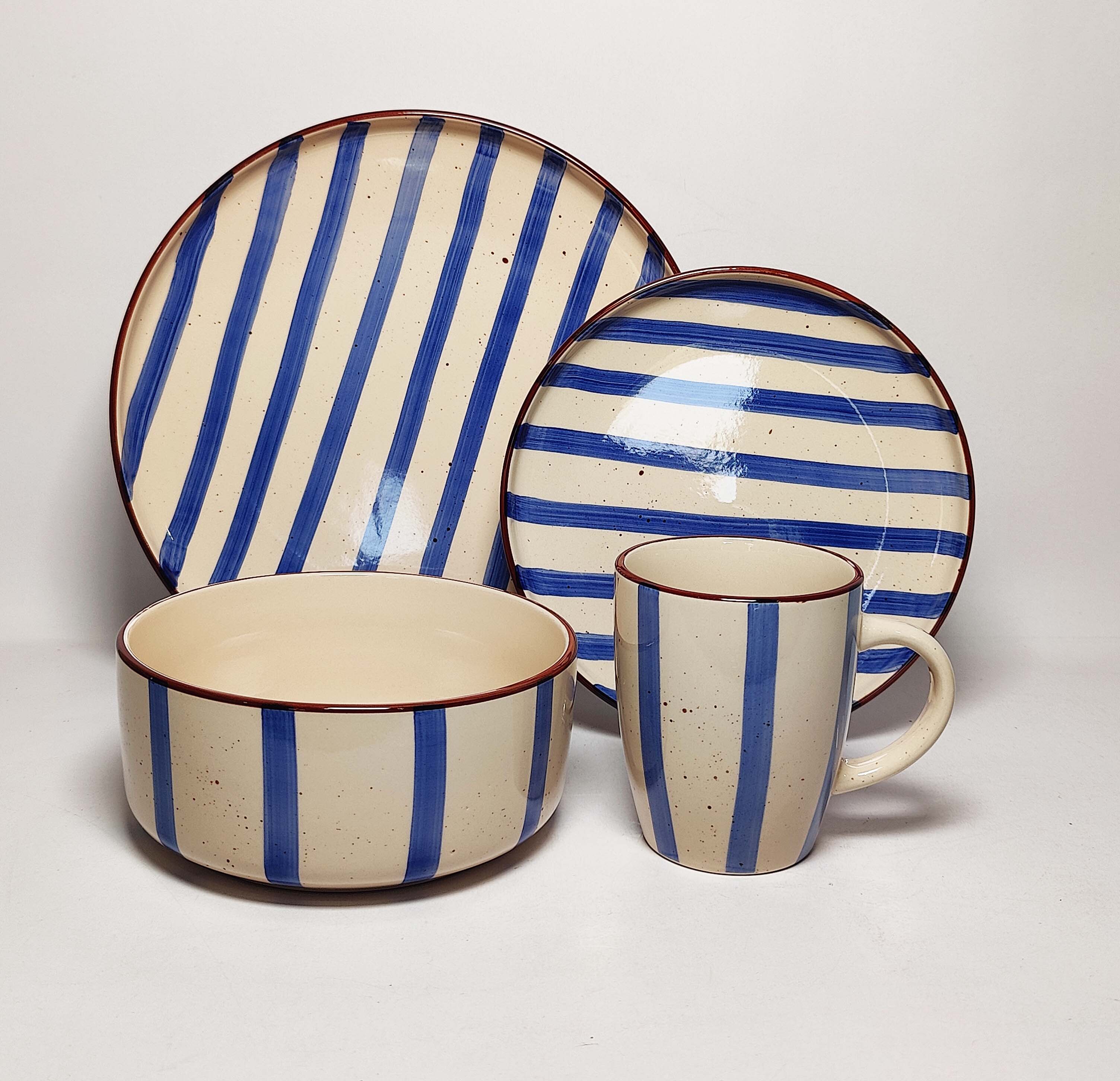 16PCS   STONEWARE   DINNER   SET