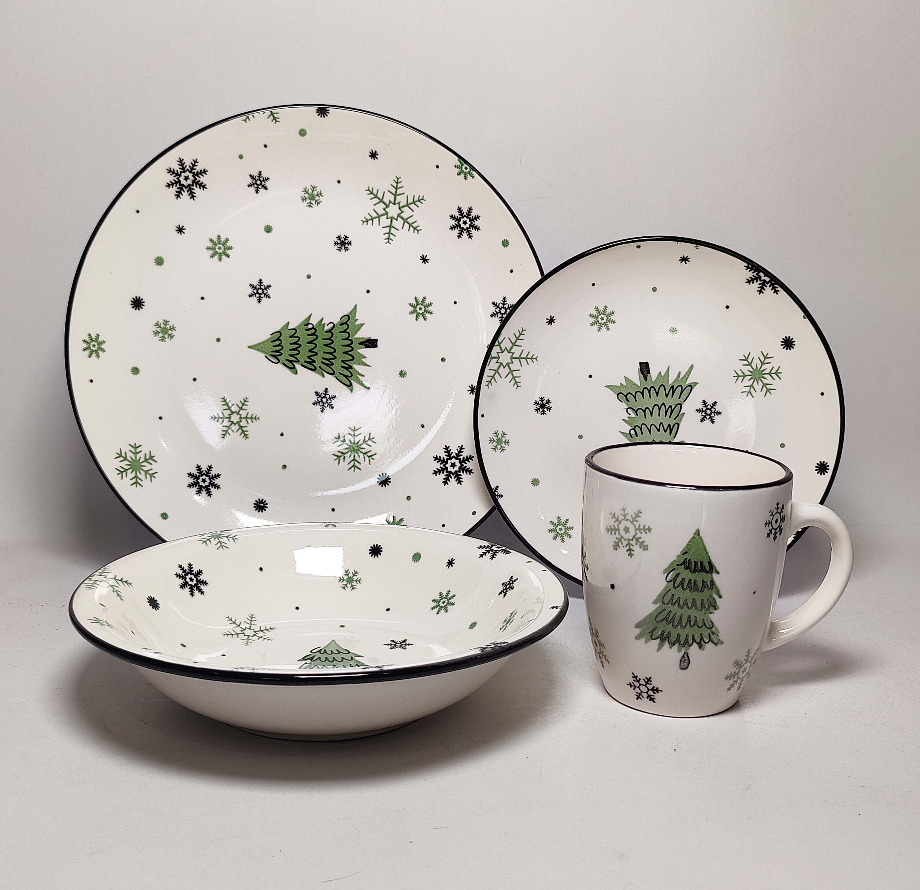 16PCS   STONEWARE   DINNER   SET