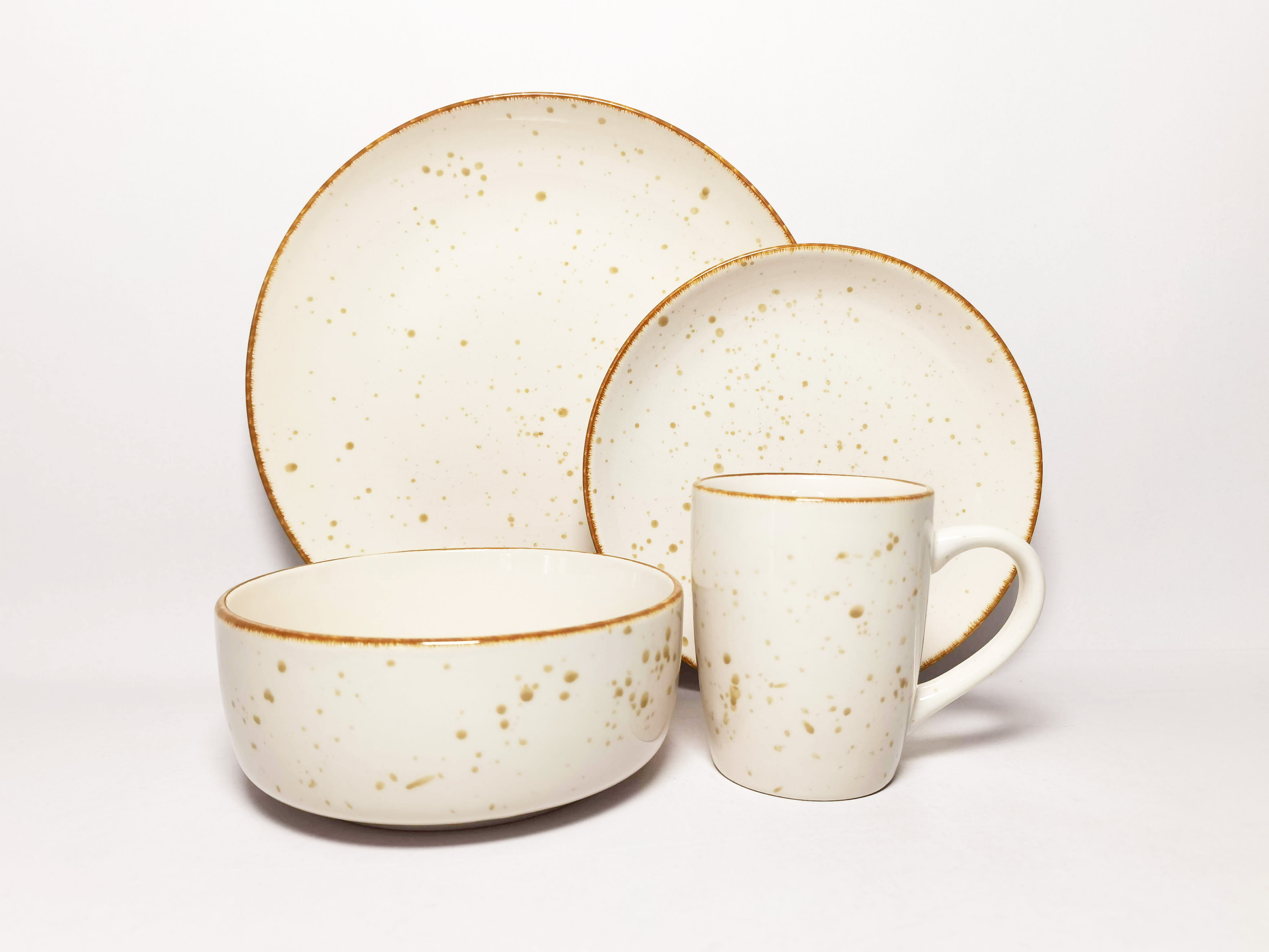 16PCS   STONEWARE   DINNER   SET